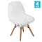 Flash Furniture Kids Shaggy Dog White Accent Chair, PK4 4-DL-DA2018-1-W-GG - alternate 3